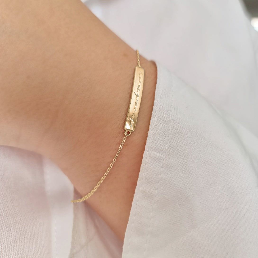 Never Give Up - 14k Gold Plated Bracelet