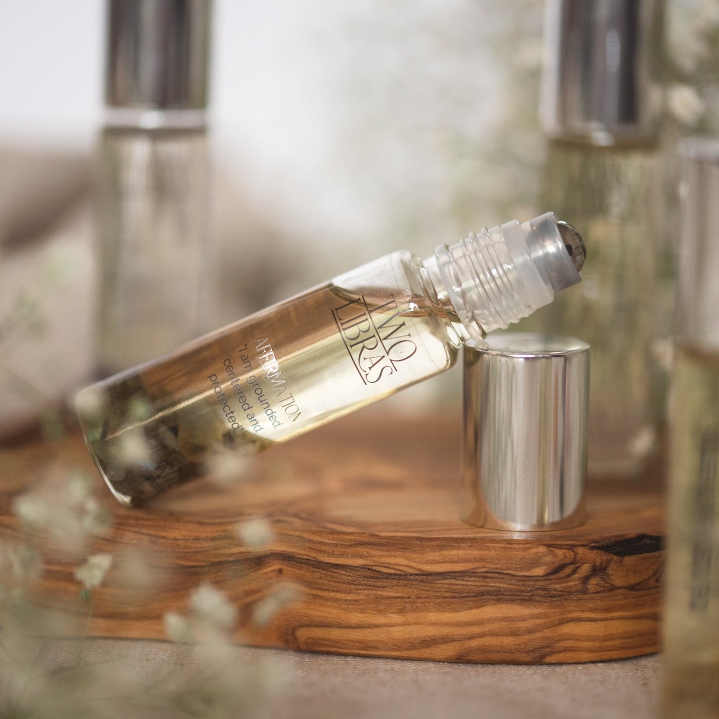 Labradorite Crystal Infused Essential Oil Aromatherapy Perfume - Eucalyptus, Lemon & Mint