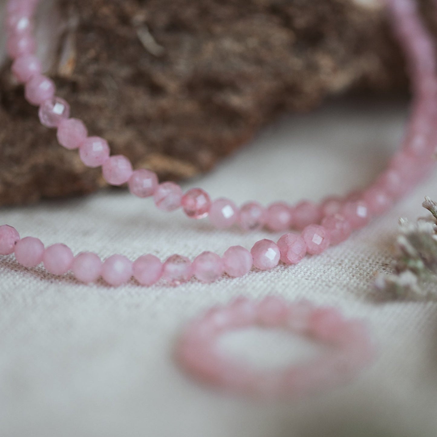 Rose Quartz Crystal Bracelet - love, friendship, peace