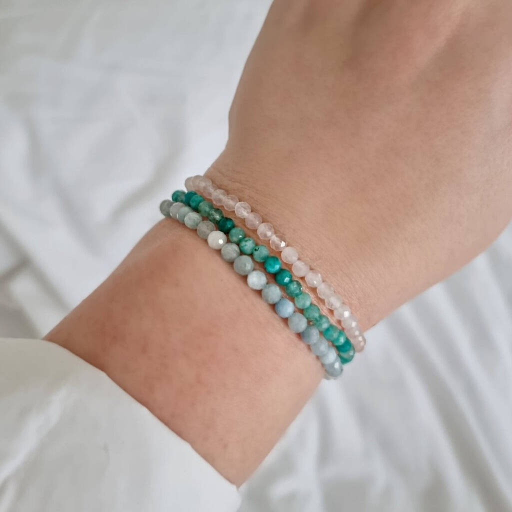 Aquamarine Crystal Bracelet - Loyalty, Calm, Joy