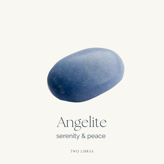 Angelite Tumble Stone - Communication, Serenity, Peace
