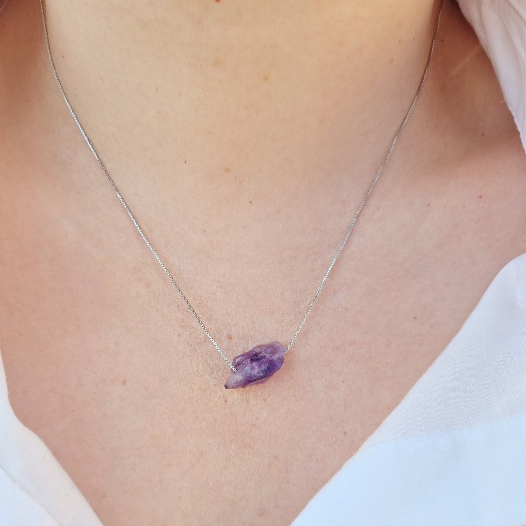 Amethyst - 95 Silver Necklace