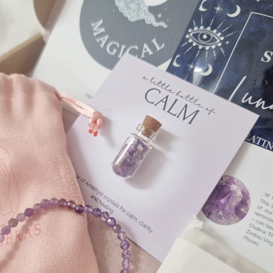 A little box of Calm - Amethyst Wellness Crystal Letter box Gift