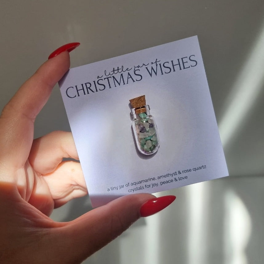 A little bottle of Christmas Wishes - Crystal Wish Jar