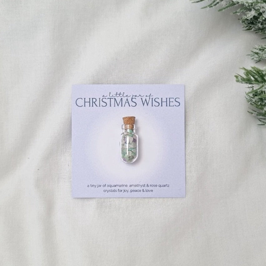 A little bottle of Christmas Wishes - Crystal Wish Jar