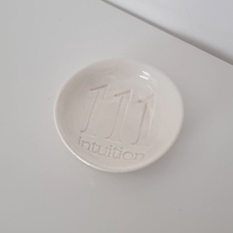 111 Intuition Angel Number Ceramic Trinket Dish