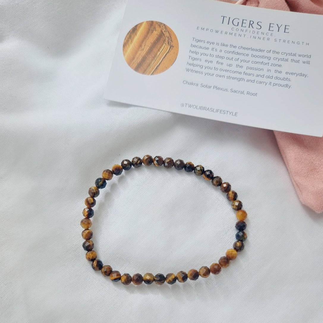 Tigers Eye Crystal Bracelet - Inner Strength, Empowerment