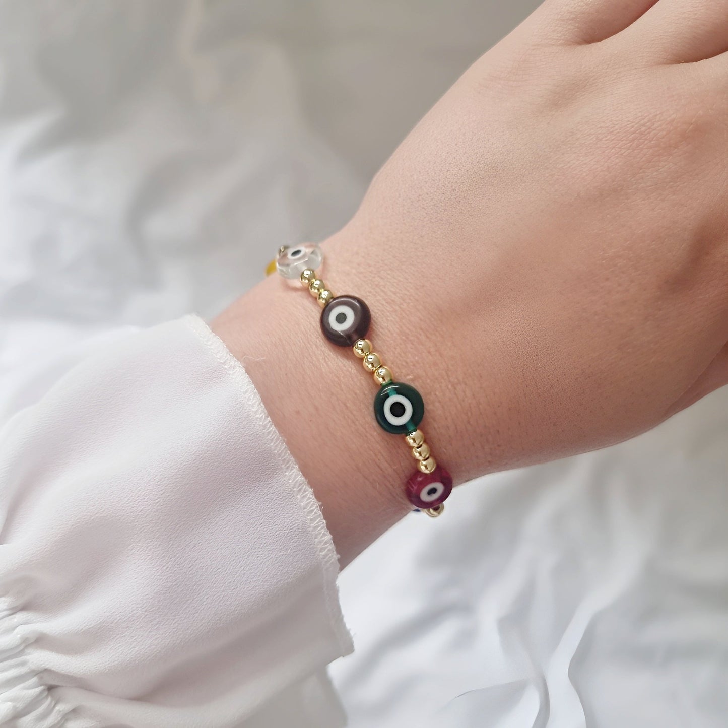 Evil Eye Beaded Friendship Bracelet - Protection, Positivity