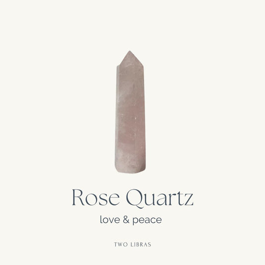 Rose Quartz Crystal Healing Tower Point