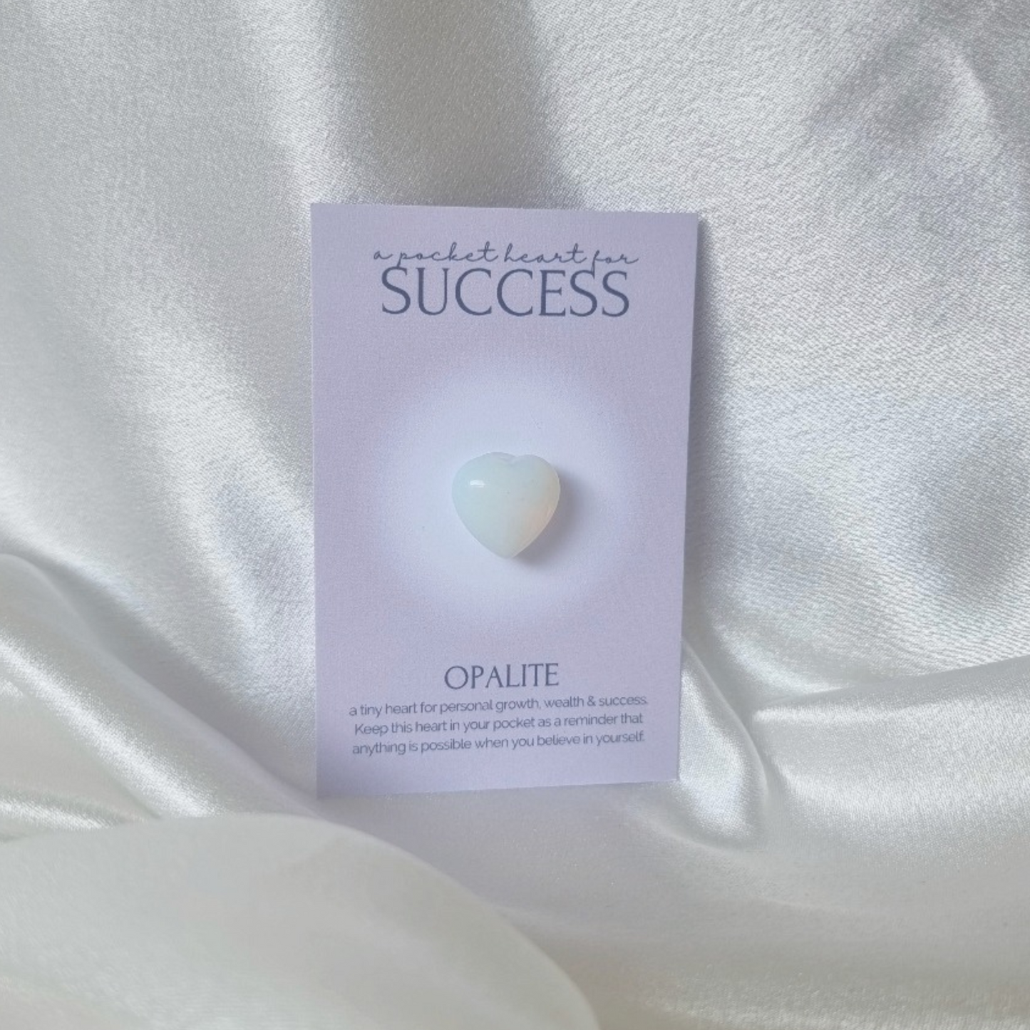 A Pocket Heart For Success - Opalite Crystal keepsake gift