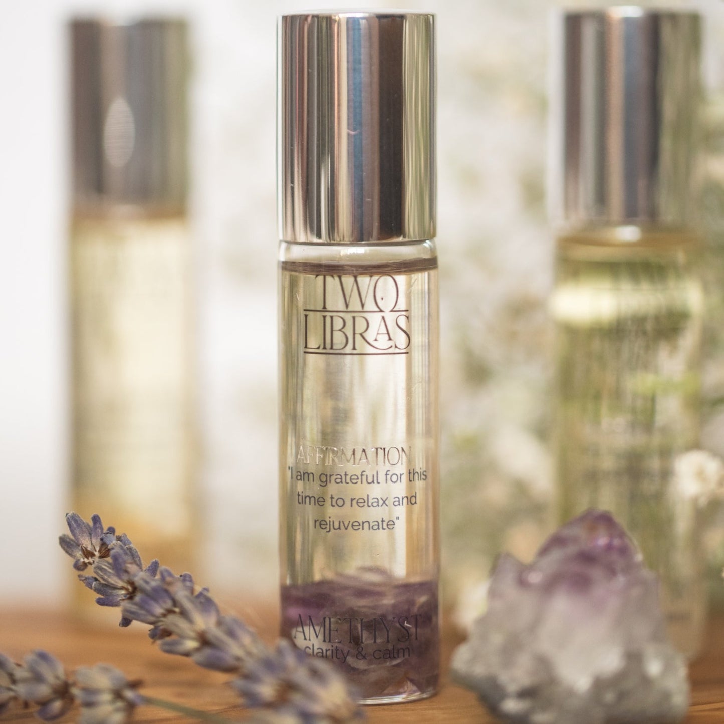 Amethyst Crystal Infused Essential Oil Aromatherapy Perfume - Lavender