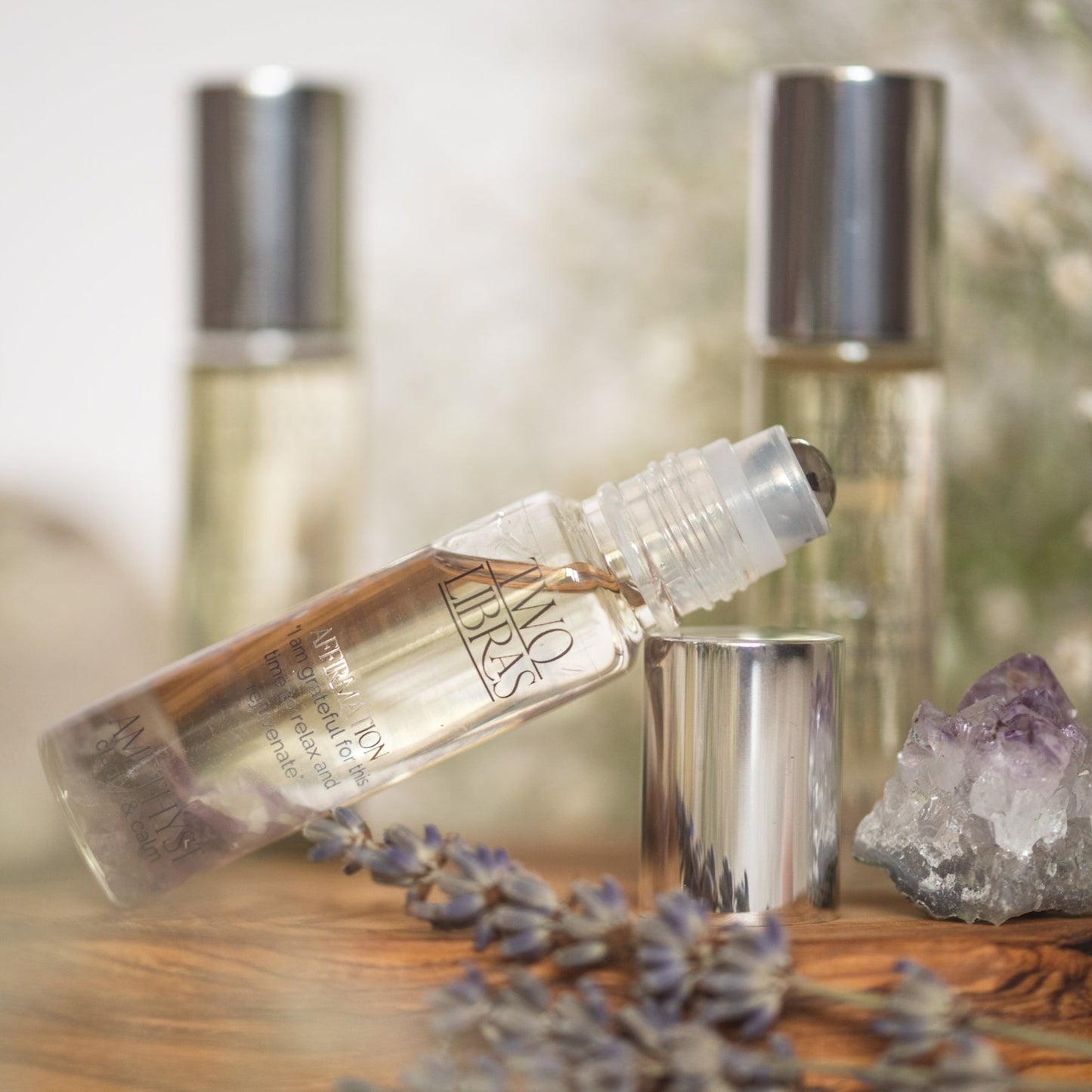 Amethyst Crystal Infused Essential Oil Aromatherapy Perfume - Lavender