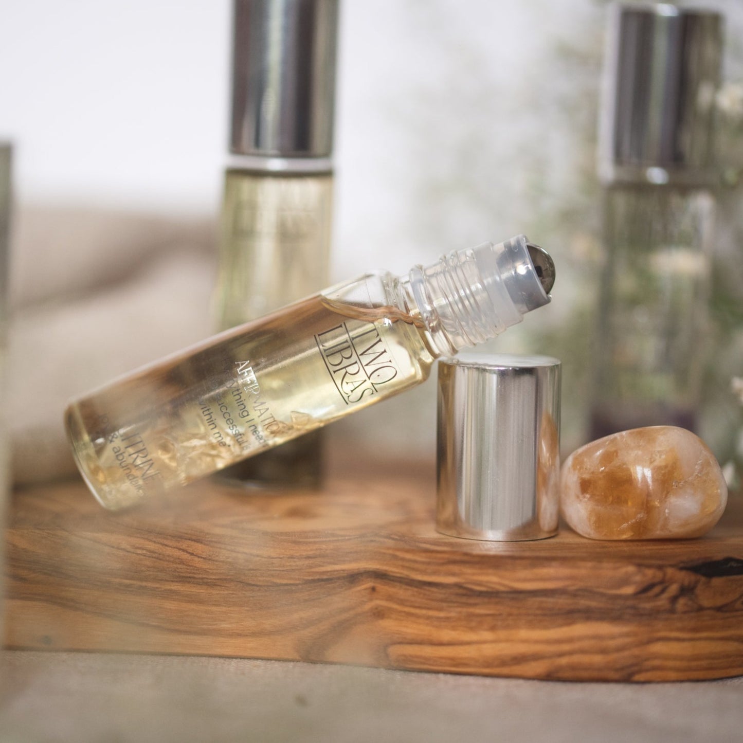 Citrine Crystal Infused Essential Oil Aromatherapy Perfume - Grapefruit & Neroli
