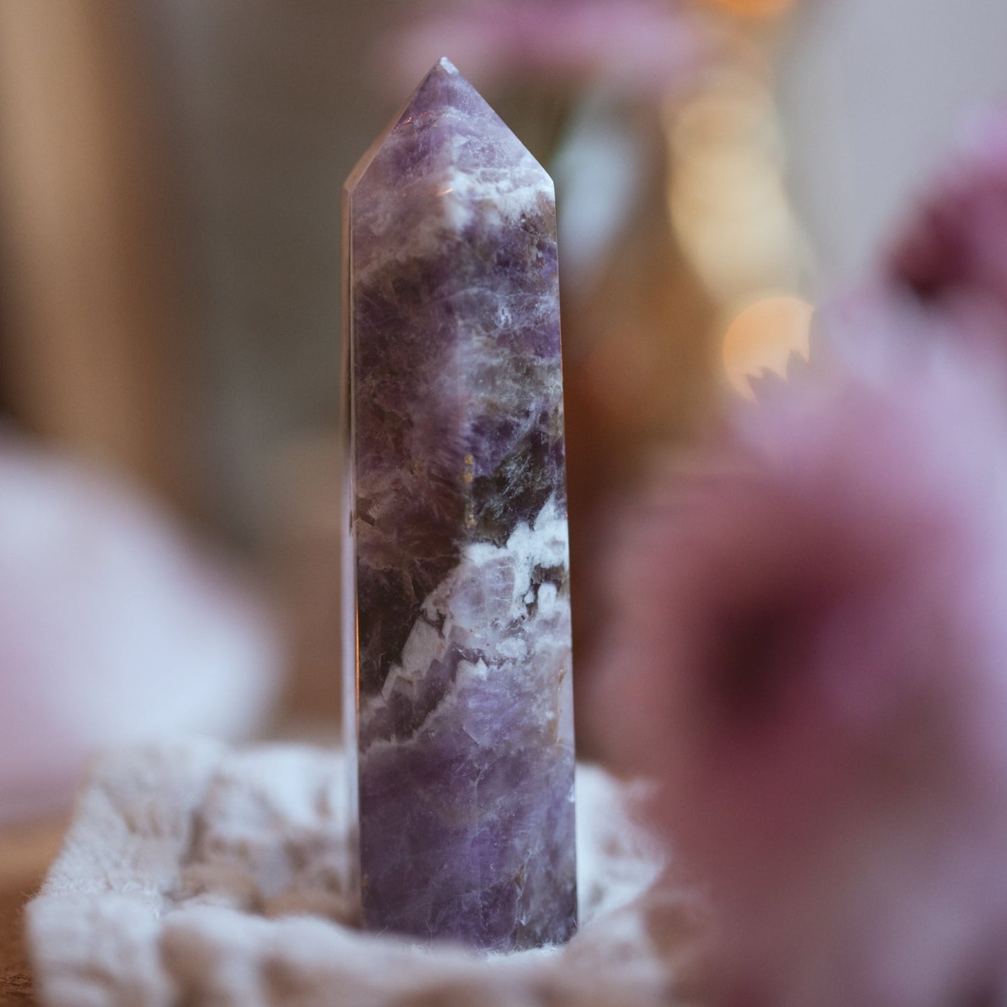 Amethyst Crystal Healing Tower Point