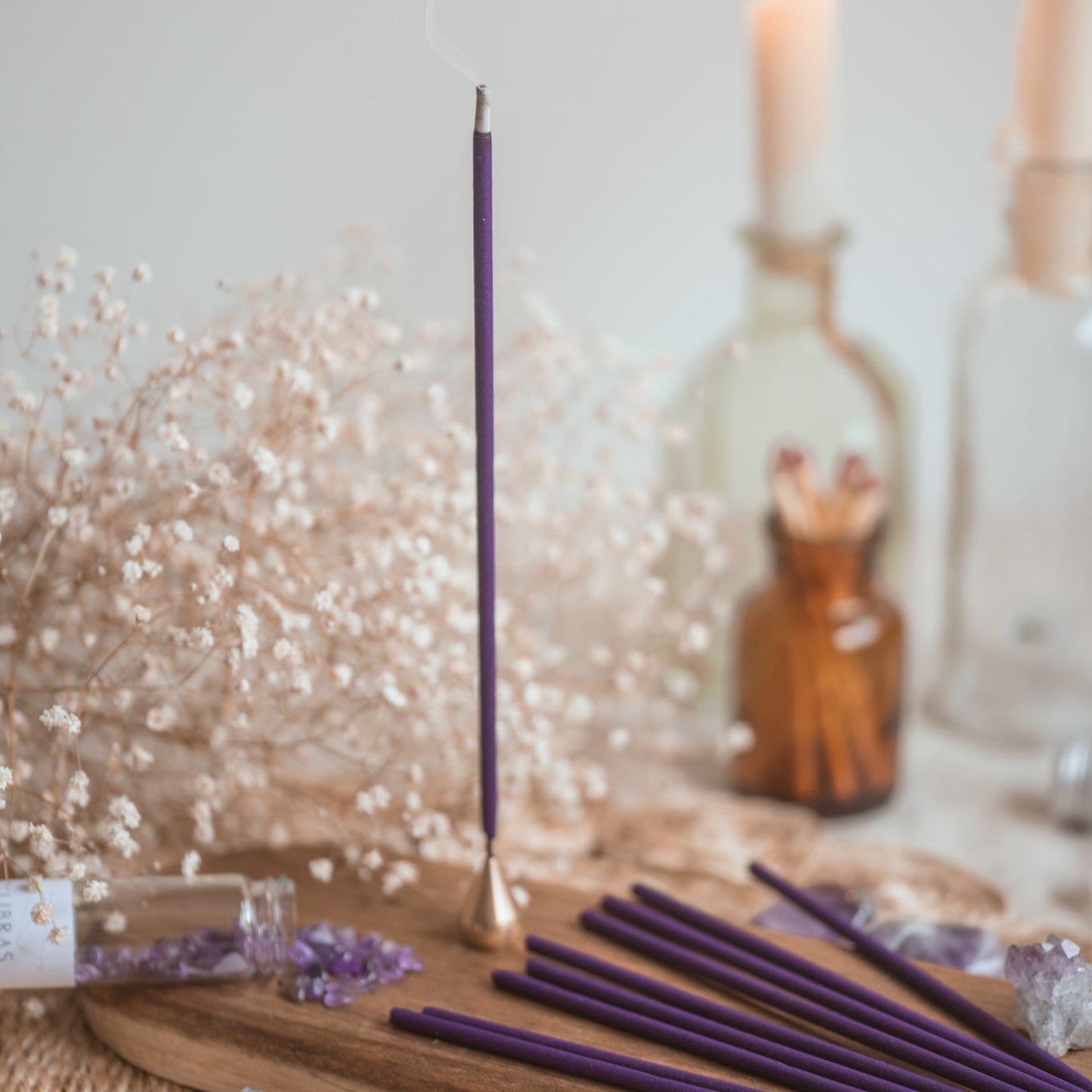 Amethyst Infused Incense - Lavender, Neroli Citrus, Mandarin & Rosemary