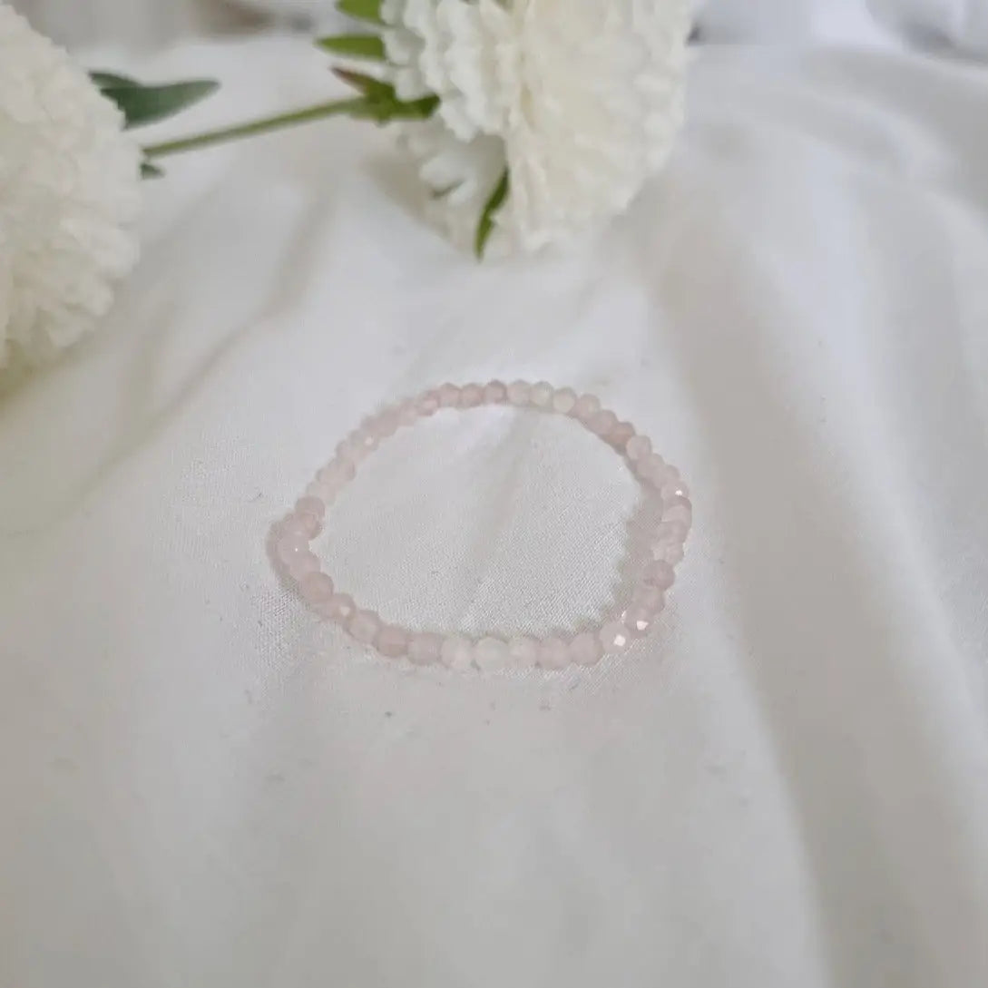 Rose Quartz Crystal Bracelet - love, friendship, peace