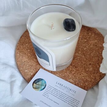 New Moon Crystal Intention Candle