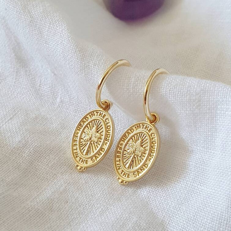 Head In The Clouds - 14K Gold Plated Earrings