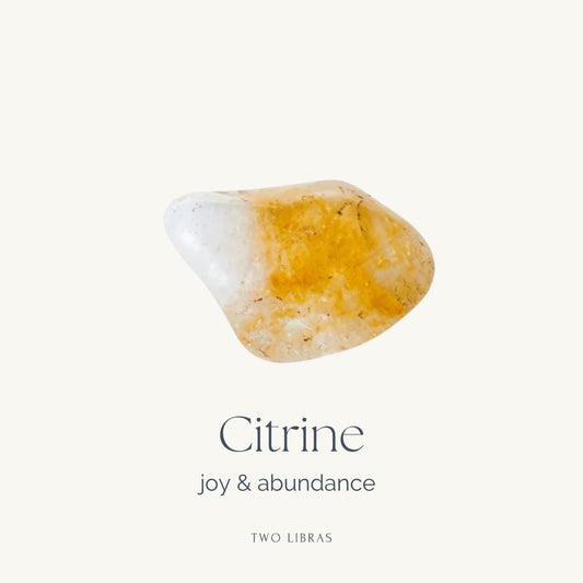 Citrine Tumble Stone - Confidence, New Beginnings, Optimism