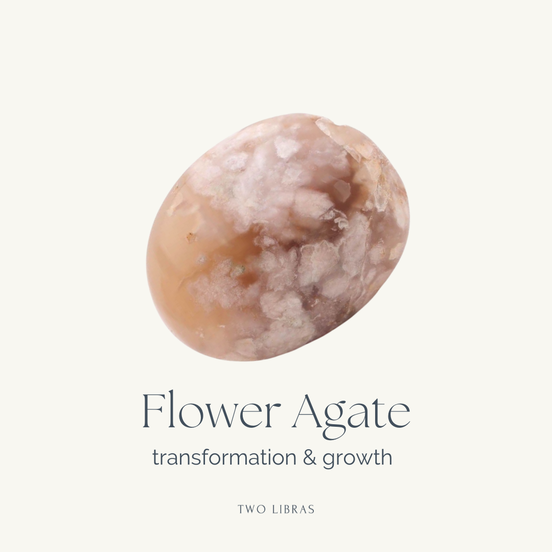 Flower Agate Tumble Stones - Transformation, growth, balance