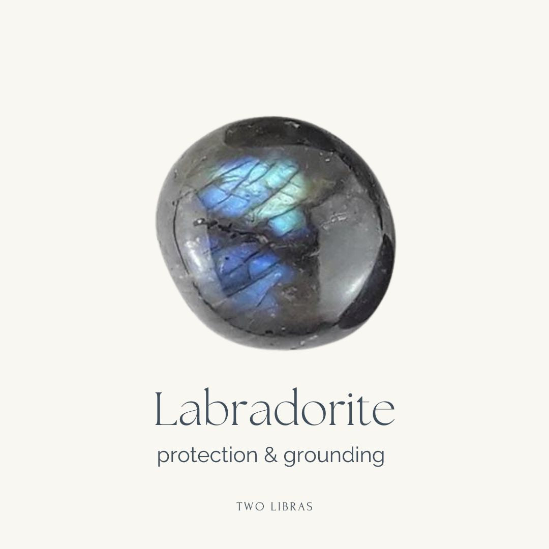 Labradorite Tumble Stone - Protection, Grounding, Intuition.