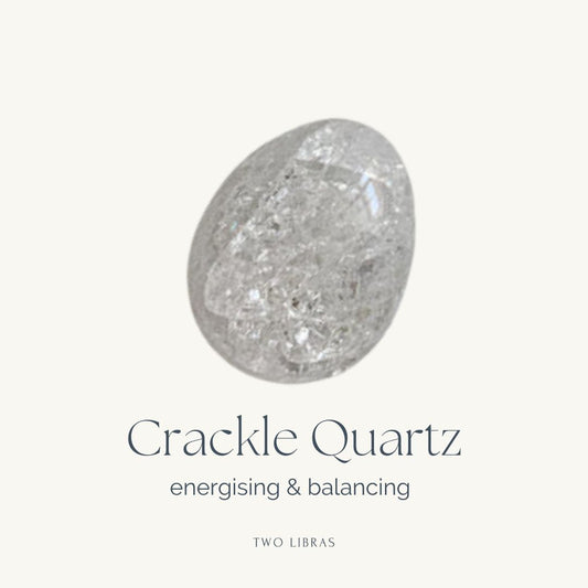 Crackle Clear Quartz Tumble Stone - Energising, Balancing, Empowering