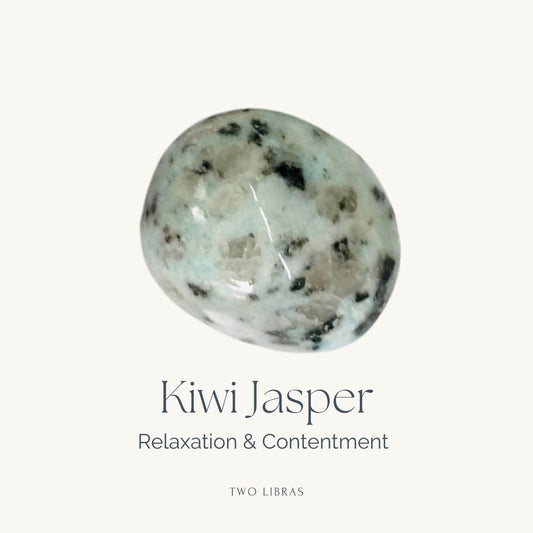 Kiwi Jasper Tumble Stone - Relaxation, Contentment, Compassion