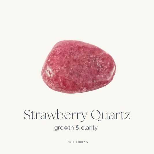 Strawberry Quartz Tumble Stone - Balance, Self-growth, Clarity