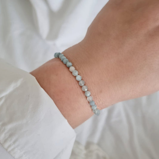 Aquamarine Crystal Bracelet - Loyalty, Calm, Joy