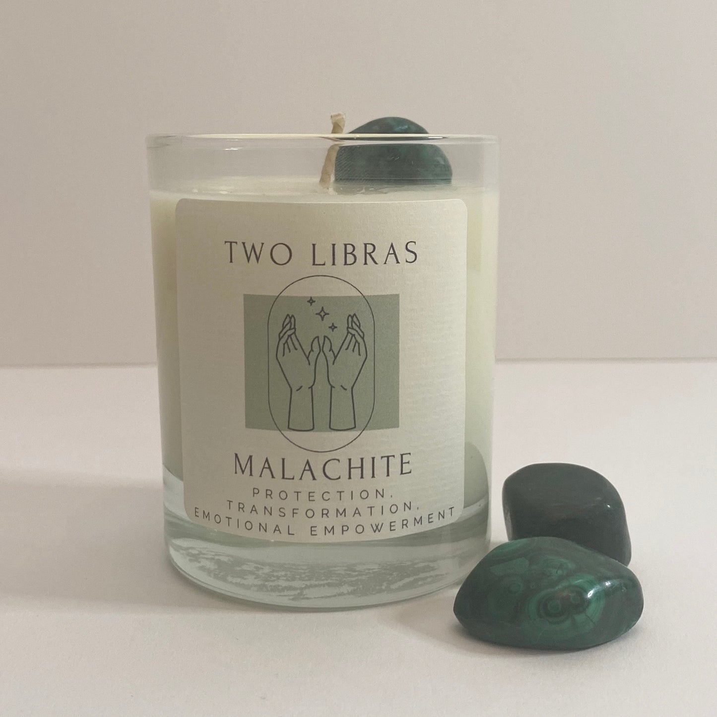 Malachite Crystal Intention Candle